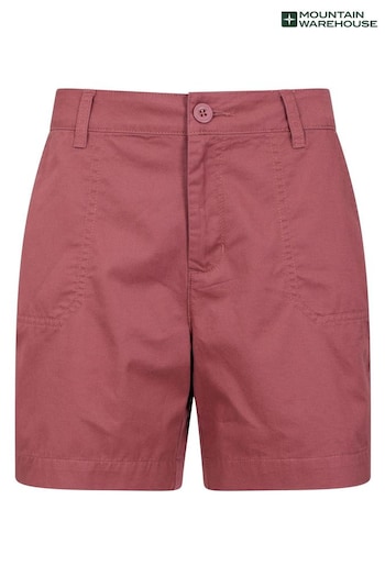 Mountain Warehouse Pink Bayside 100% Organic Cotton Womens Shorts Over-the-Knee (B33482) | £23
