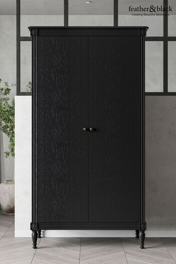 Feather & Black Black Casterton Wooden  2 Drawer 2 Door Wooden Wardrobe (B33498) | £1,100