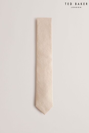 Ted Baker Cream Lyre Texture Silk Linen Tie (B33616) | £45
