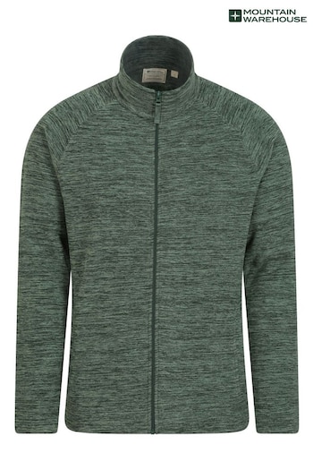 Mountain Warehouse Green Snowdon Mens Full Zip Fleece (B33643) | £32