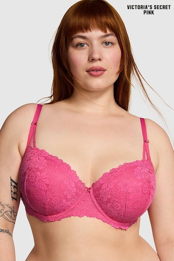 Victoria's Secret PINK Pink Rose Push Up The Wink Lace Bra (B33671) | £35