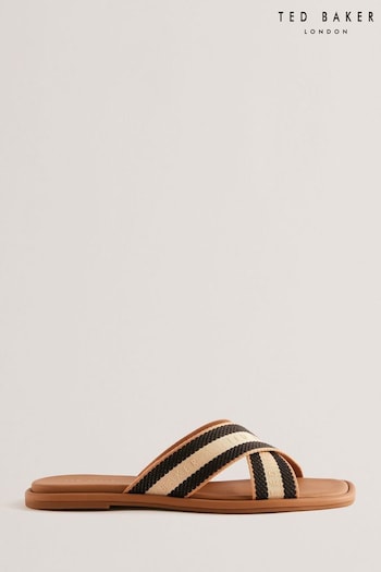 Ted Baker Brown Ashika Webbing Flat high Sandals (B33975) | £110