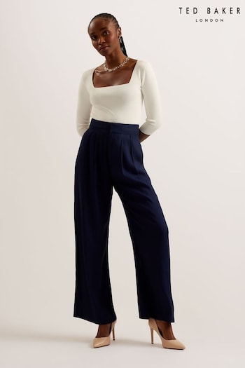 Ted Baker Blue Krissi Wide Leg Trousers (B34069) | £150