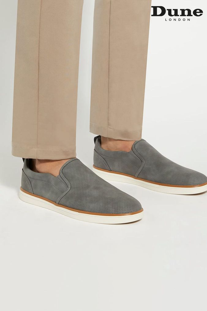 Buy Men s Grey Slip On Trainers Online Next UK