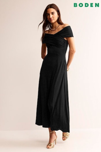 Boden Black Petite Bardot Jersey Maxi Dress (B34151) | £98