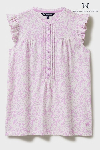 Crew Clothing Company Lydia Floral Print Ruffled Sleeve Blouse (B34290) | £35