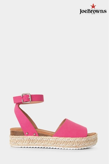 Joe Browns Pink Summer Espadrille Wedge Sandals (B34523) | £35