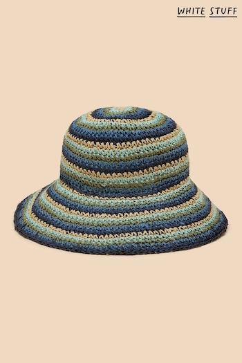 White Stuff Blue Stripe Bucket Hat (B34659) | £25