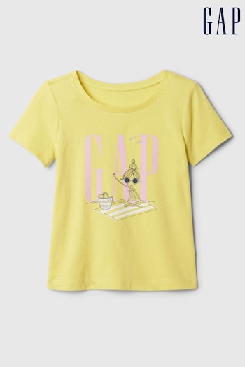 Gap Yellow Cotton Logo Graphic Short Sleeve Baby T-Shirt (Newborn-5yrs) (B34681) | £8