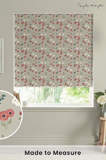 Sophie Allport Red Poppy Meadow Made to Measure Roman Blinds (B34836) | £79