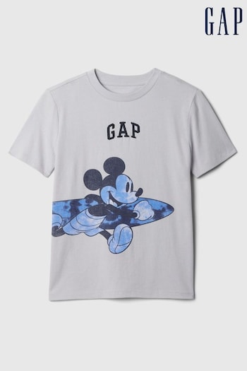 Gap Grey Disney Graphic Short Sleeve Crew Neck T-Shirt (B34865) | £12