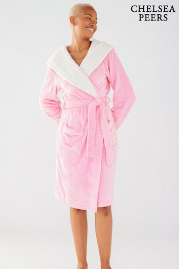 Chelsea Peers Pink Curve Fluffy Dressing Gown (B34947) | £45