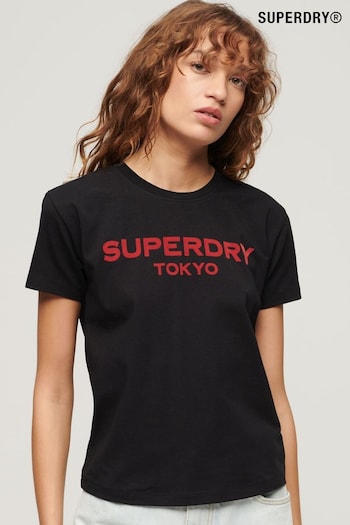 Superdry Black Sport Luxe Graphic T-Shirt (B35061) | £27
