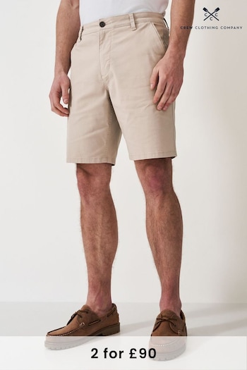 Crew Clothing Company Cream Cotton Casual Shorts (B35077) | £55