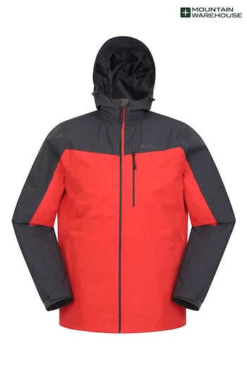 Mountain Warehouse Red Mens Brisk Extreme Breathable and Waterproof Jacket (B35259) | £90