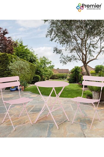Premier Decorations Ltd Pink 2 Seater Garden Bistro Set (B35282) | £120