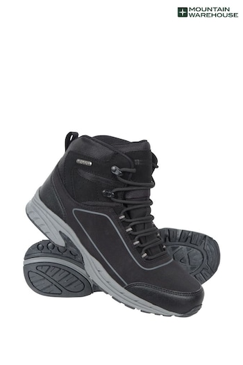 Mountain Warehouse Black Mens Ramble Waterproof Softshell Walking Boots BALANCE (B35358) | £53