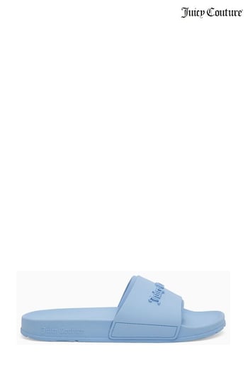 Juicy Couture Blue Embossed Sliders (B35384) | £36