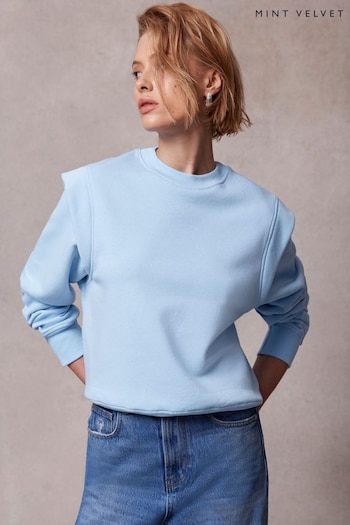Mint Velvet Blue Cotton Sweatshirt (B35394) | £59