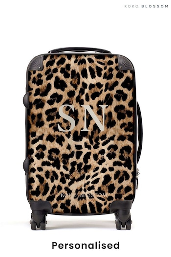 Personalised Leopard Print Suitcase by Koko Blossom (B35472) | £125 - £175