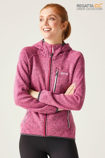 Regatta Womens Pink Newhill Full Zip Hooded Fleece (B35627) | £60