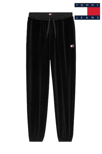 Tommy Jeans Velour Black Sweatpants (B35628) | £80