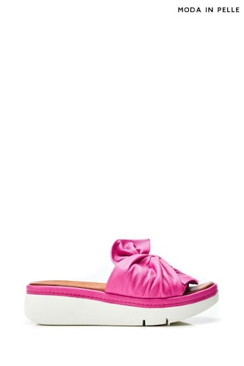 Moda in Pelle Pink Ollin Twist Upper Sport Low Wedge Sliders (B35707) | £79