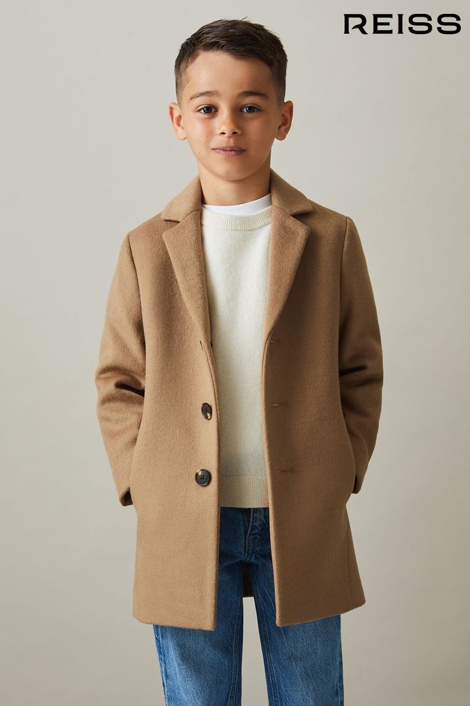 Boys long wool coats clearance