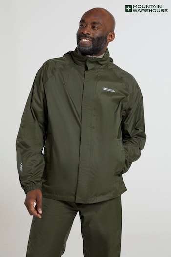 Mountain Warehouse Green Mens Pakka Waterproof Jacket (B35756) | £30