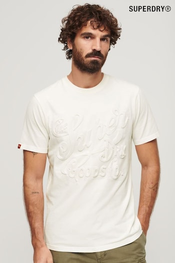 Superdry White Embossed Archive Graphic T-Shirt (B35761) | £30