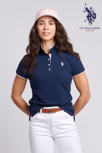 U.S. Polo Comme Assn. Womens Regular Fit Pique Polo Comme Shirt (B35851) | £40