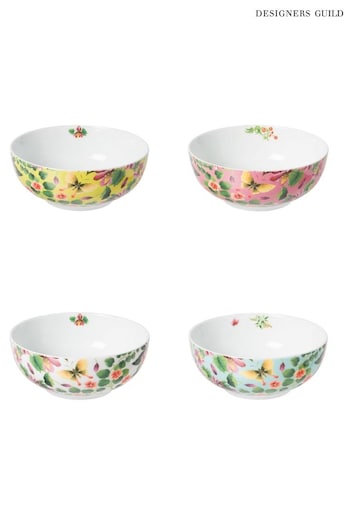 Designers Guild Ikebana Damask Cereal Bowls Set Of 4 (B35974) | £44