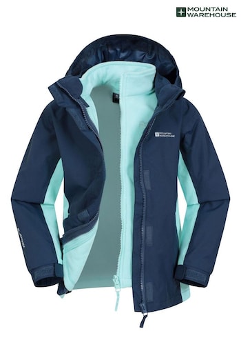 Mountain Warehouse Blue Chrome Lightning 3 in 1 Waterproof Jacket (B36080) | £56