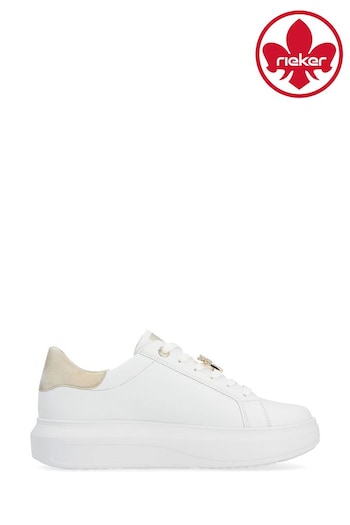Rieker Womens Evolution Lace-Up White Shoes (B36158) | £80