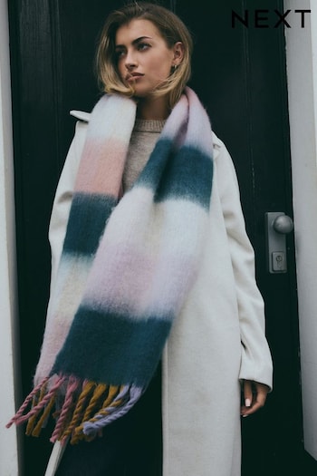 Pastel Stripe Heavyweight Blanket Scarf (B36194) | £20