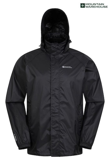 Mountain Warehouse Black Mens Pakka Waterproof Jacket (B36444) | £30