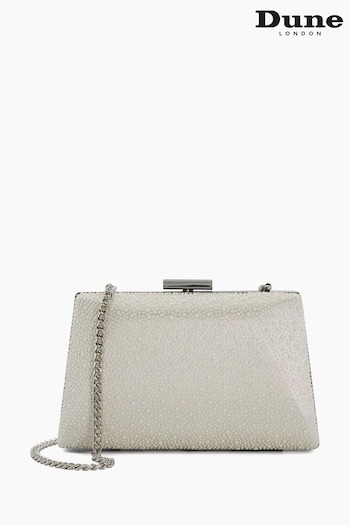 Dune London Cream Because Box Wedding Clutch Bag (B36492) | £110