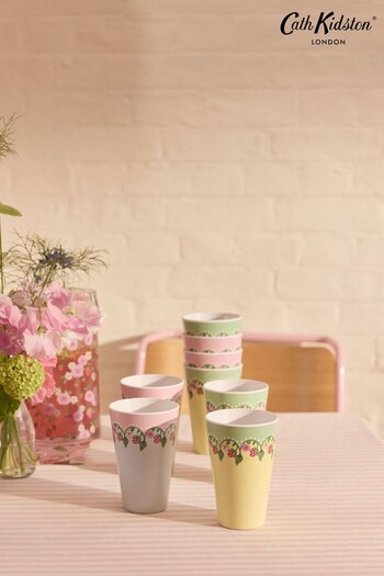 Cath Kidston Strawberry Melamine Picnic Tumblers 8 Pack (B36497) | £24