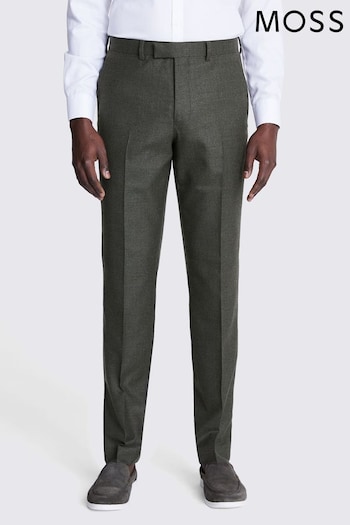 MOSS Green Tailored Fit Army Performance Trousers (B36562) | £110
