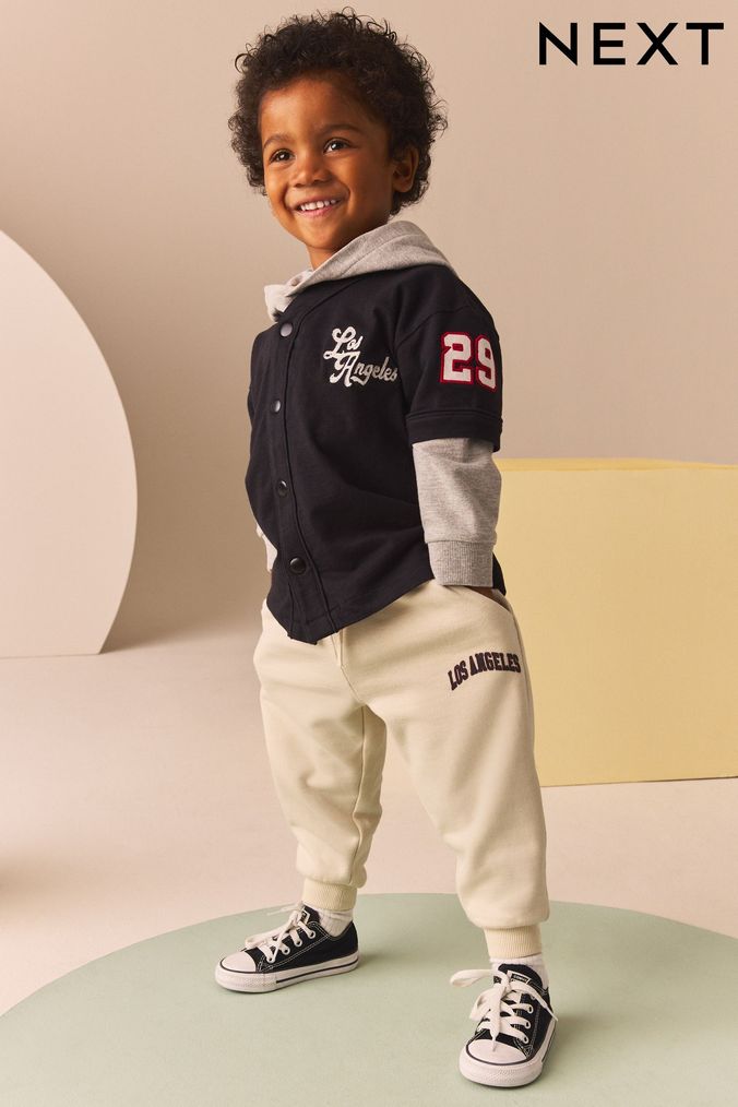 Baby boy white joggers clearance