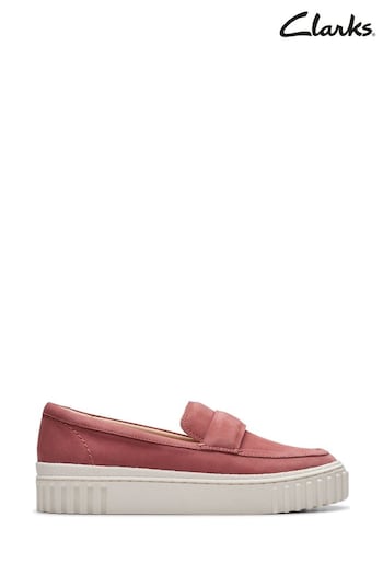 Clarks Pink Nbk Mayhill Cove Shoes (B36649) | £90