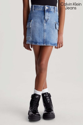 Calvin para Klein Jeans Mid Blue Denim Skirt (B36664) | £65
