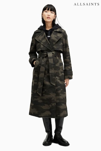 AllSaints Brown Mixie Trench Coat (B36832) | £299