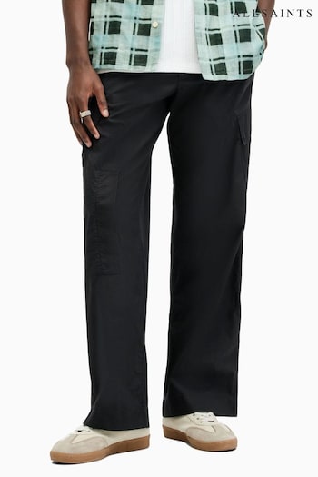 AllSaints Black Verge Vintage Trousers (B36839) | £119
