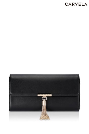 Carvela Victoria Tassel Clutch Black Bag (B36870) | £129