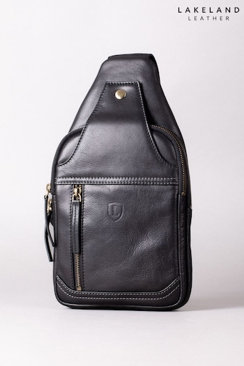 Lakeland Leather Keswick Leather Sling Black Bag (B36959) | £90