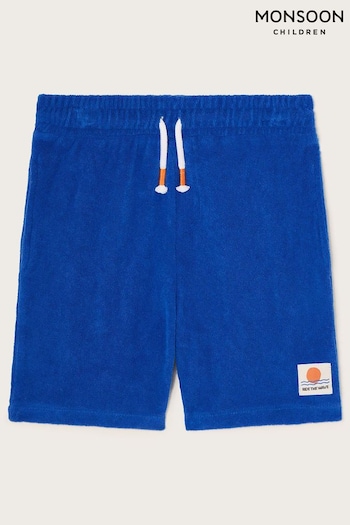 Monsoon Blue Towelling Shorts (B36995) | £18 - £22