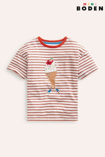 Boden Cream Boucle Relaxed T-Shirt (B37111) | £19 - £21