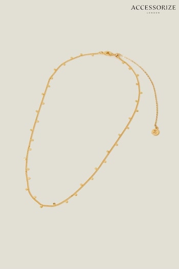 Accessorize Gold Plated 14CT Station Disc Necklace (B37192) | £16