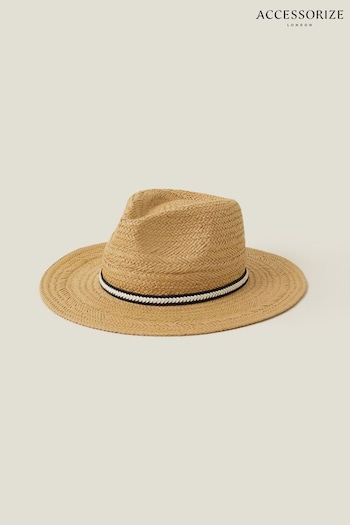 Accessorize Monotone Trim Brown Trilby Hat (B37211) | £25
